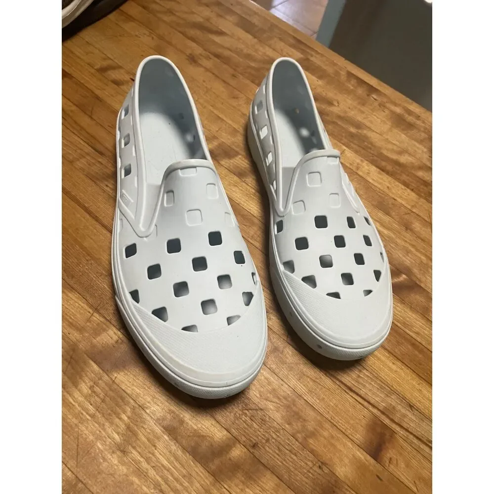 Vans light blue plastic clog shoes size 11